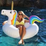 Unicorn Inflatable Raft Float for Swimming Pool, Lake, Rivers & Ocean