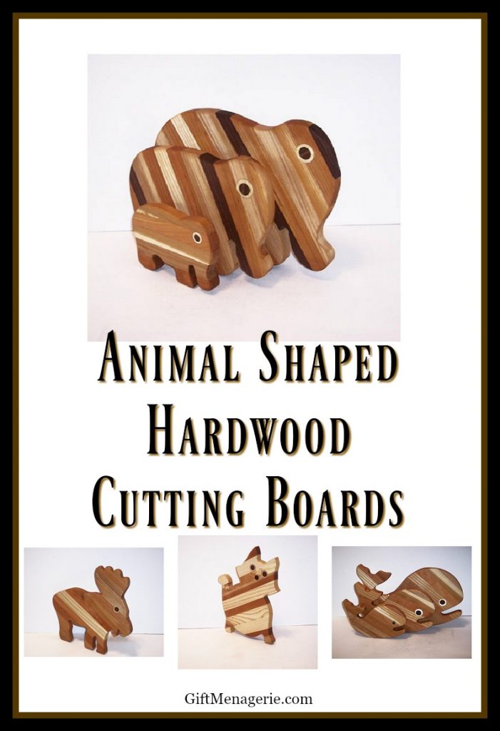 Animal Shaped Hardwood Cutting Boards Gift Menagerie